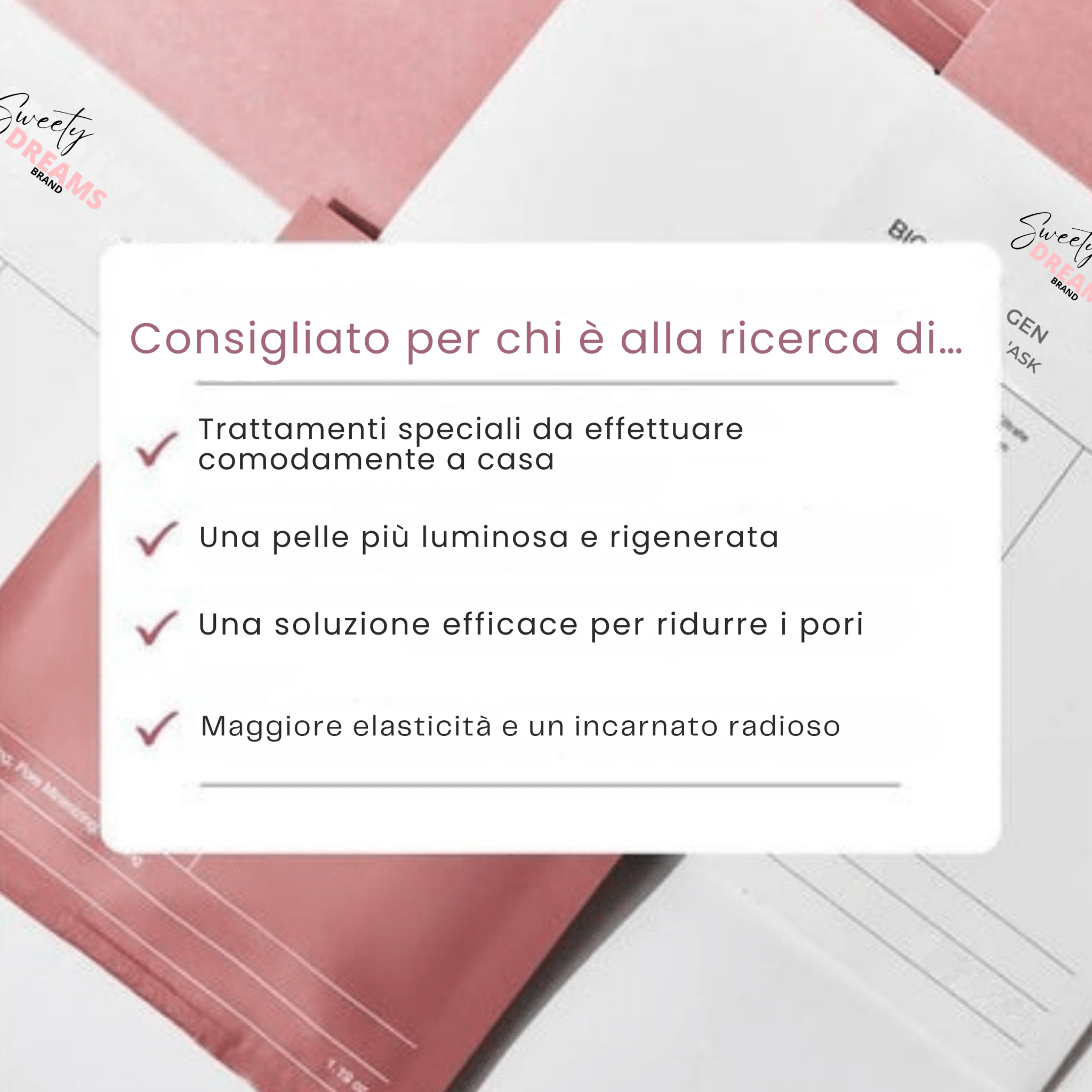 Maschera Viso Bio - Collagene – Idratazione & Rassodamento - Sweety Dreams