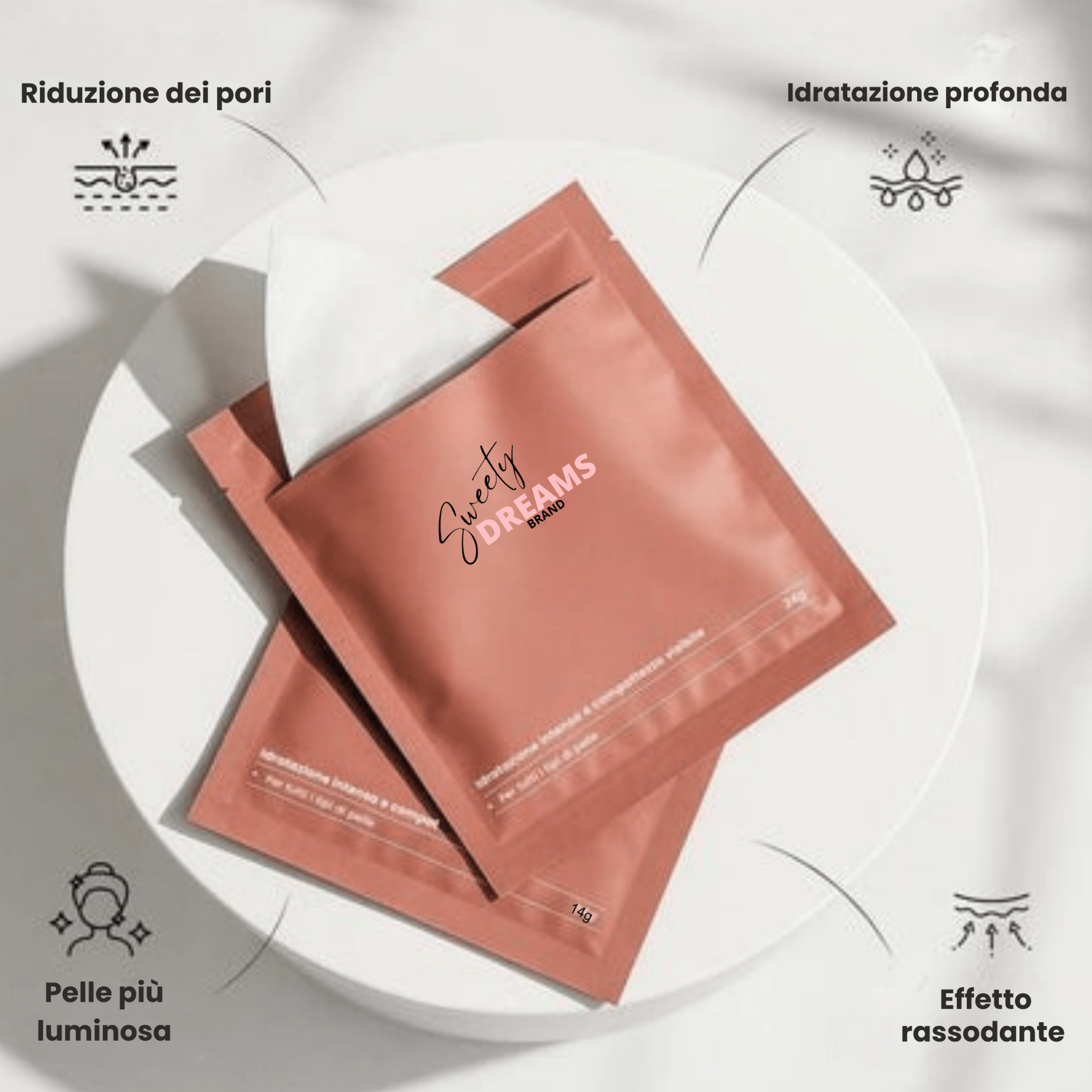 Maschera Viso Bio - Collagene – Idratazione & Rassodamento - Sweety Dreams