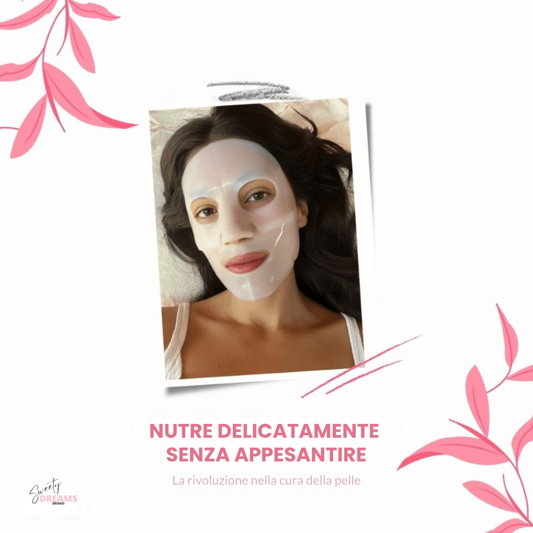 Shelly Line™ - Maschera Viso Bio - Collagene Verde - Sweety Dreams