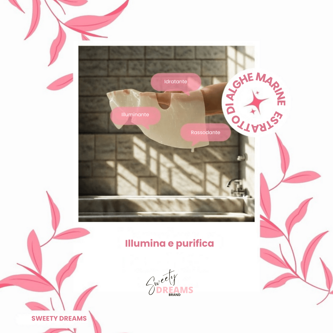 Shelly Line™ - Maschera Viso Bio - Collagene Verde - Sweety Dreams